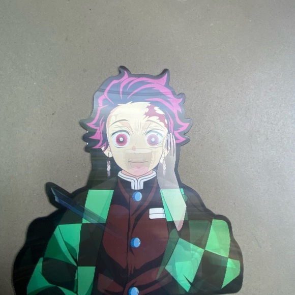 Demon Slayer Tanjiro Kamado 3D Lenticular Motion Car Sticker Decal Peeker - Picture 3 of 5
